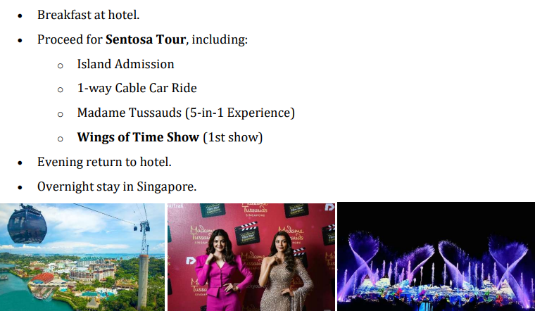 Sentosa Tour with Shows